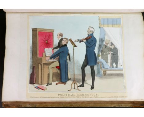 A Scrap book containing a collection of 80 caricatures, cartoons and humerous illustrations covering the period 1828 - 1841, 