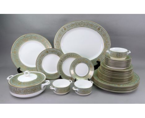 A Royal Worcester Balmoral 43 piece dinner service, including a pair of tureens, sauce boat and stand and meat dish (43).