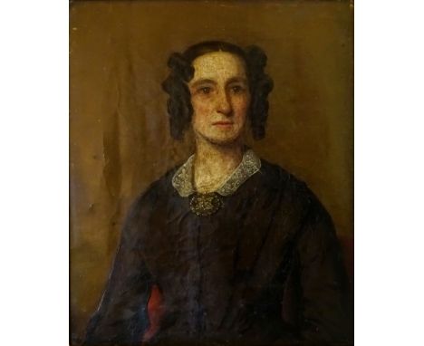 Portrait of a Lady, 19th century oil on canvas unsigned 33cm x 27cm