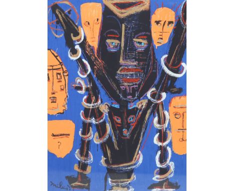 MILES DAVIS (1926-1991), "EZZ-THETIC", limited edition lithograph, indistinctly numbered ?/300 in pencil, blindstamp, framed.