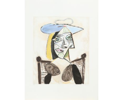 AFTER PABLO PICASSO (SPANISH, 1881-1973), "FEMME AU FAUTEUIL CANNE", signed 'Collection Marina Picasso' in pencil and numbere
