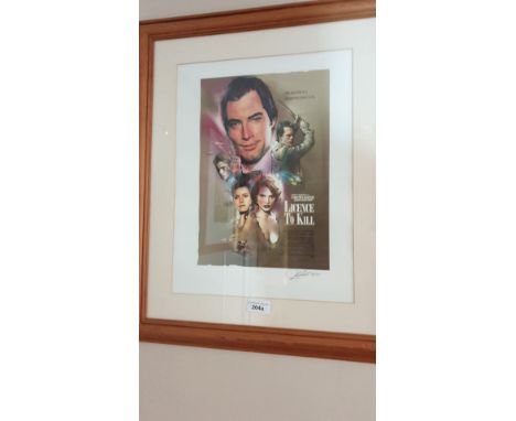 From the James Bond Collection  Timothy Dalton Licence To Kill Limoted Edition  Print . 