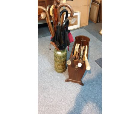 1970s Retro Vase/stick Stand Walking Sticks Umberellas  Magazine Rack and Vintage  Racquet s. 