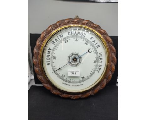 Vintage aneroid barometer. 
