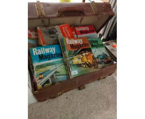Large box of railway vintage magazines . 