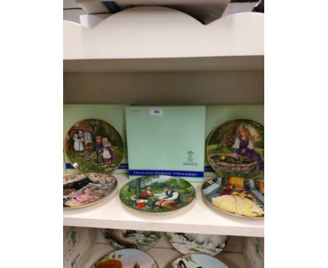 Shelf of Kaiser Germany collectors plates . 