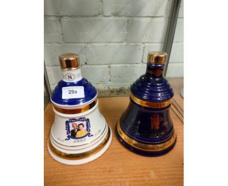 2 Bells scotch whisky decanters full and sealed . 