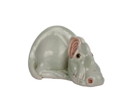 WADE: A BABY SCRUPLE CERAMIC GLAZED MODEL, designed by A.G Fiddes Watt, printed marks, 13.5cm(L).