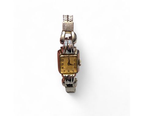 Ladies 1960s Tudor cocktail wrist watch, stainless steel case &amp; strap. Not currently working.