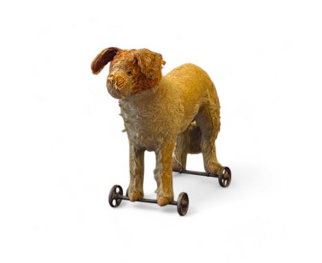 A Steiff pull along dog a/f  21cm high, 28cm long, 11cm wide