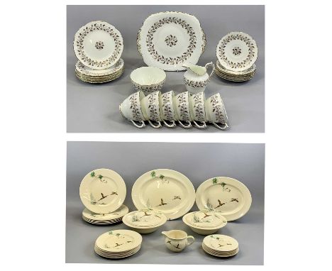 ROYAL DOULTON 'THE COPPICE' PART DINNER SERVICE &amp; COALPORT 'MINERVA' PART TEA SERVICE, 24 and 21 pieces respectivelyProve