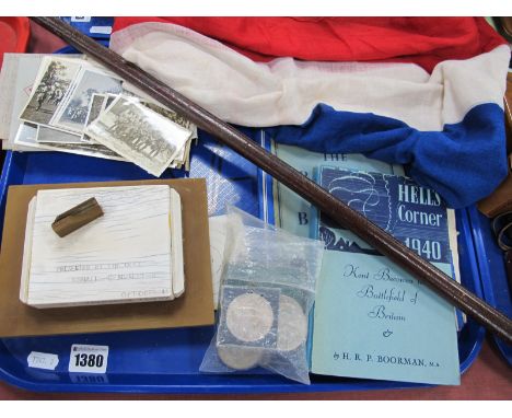 A Collection of WWII Era Memorabilia, belonging to a former Officer in The Kings African Rifles, including photographs, leath