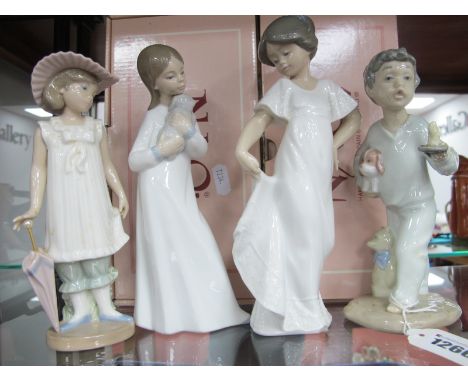 Nao Figures of Children (two boxed). (4)