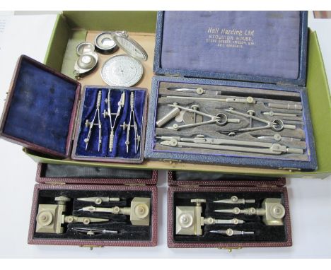 Technical and Scientific Instruments, cased, Wynne's Infallible Hunter Exposure Meter, two compasses.