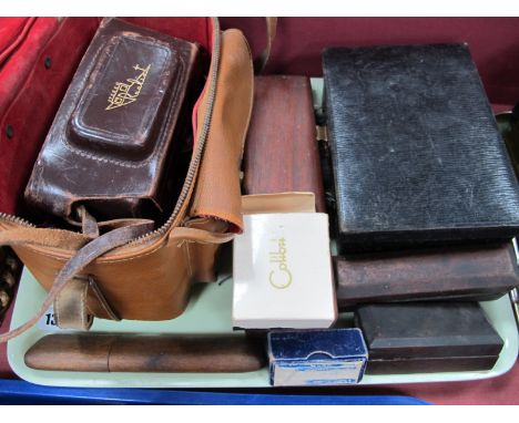 David White Realist Camera, Columbia razor, Colibri lighter, morocco jewel case etc:- One Tray