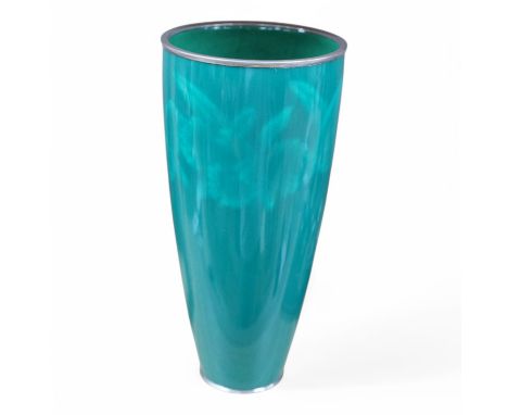 A mid 20th century Japanese (musen) wireless cloisonné enamel vase by Ando Jubei, 26cm high. Condition - good Good condition 