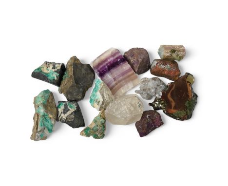 A group of assorted geodes to include fluorite, copper ore and tourmaline. Condition - fairImages 7, 8 and 9 believed to be f