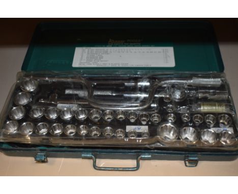 A Kamasa tools socket set, complete in case.