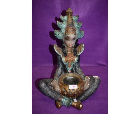 A large Tretchikoff decorative chalk ware lamp, around 1960s.