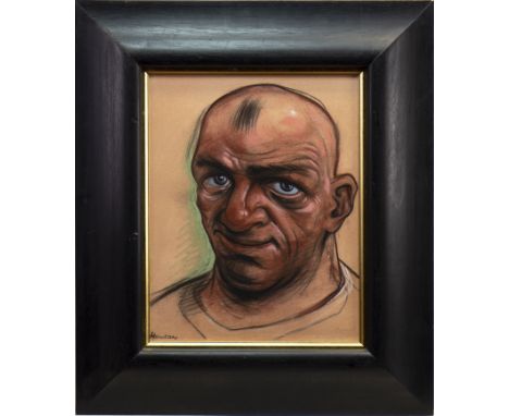 * PETER HOWSON OBE (SCOTTISH b 1958), HEAD STUDY pastel on paper, signed 37cm x 28cm Framed and under glass