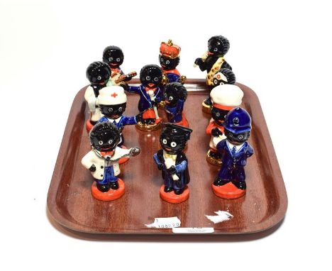 Collection of twelve Carltonware gollies 