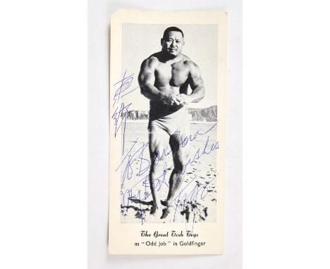 James Bond Goldfinger - Harold Sakata (1920-1982) Japanese-American Wrestler and Actor, famous for his portrayal of Oddjob in