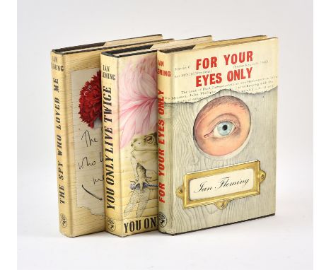 James Bond - Three Ian Fleming hardback books, For Your Eyes Only second impression 1960, You Only Live Twice first 1964 and 