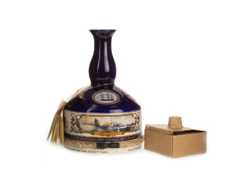 PUSSER'S TRAFALGAR BICENTENARY SHIP'S DECANTER AGED 15 YEARS Navy Rum Bottled to celebrate 200 years since the battle of Traf