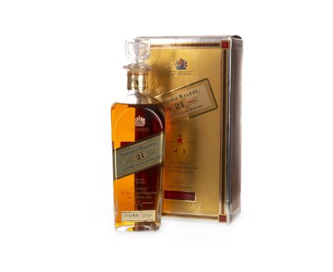 JOHNNIE WALKER AGED 21 YEARS Blended Scotch Whisky. Bottle no. D27316. 70cl, 43% volume, in carton.