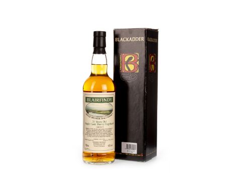 BLAIRFINDY 1976 BLACKADDER 31 YEARS OLD Speyside Single Malt Scotch Whisky Distilled 10 May 1976, matured in sherry cask no. 