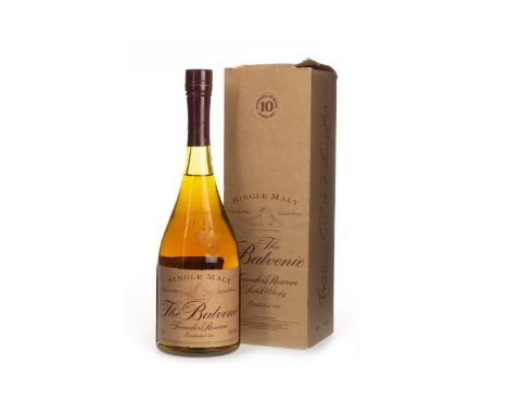 BALVENIE FOUNDER'S RESERVE 10 YEARS OLD COGNAC BOTTLE Active. Dufftown, Banffshire. 750ml, 40% volume, in carton.