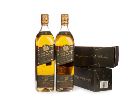 JOHNNIE WALKER PURE MALT 15 YEARS OLD (2) Blended Malt Scotch Whisky 70cl, 43% volume, in carton. Two bottles.