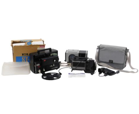 An Elmo ST160 8mm sound projector, and a Panasonic Home Tele cine adapter.&nbsp;WARNING! This lot contains untested or unsafe