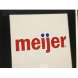 SCOREBOARD SECTION- SIGN "MEIJER", 53 in. w x 53 in. h ; Located in: SCOREBOARD ***Note from Auctio