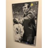 Picture with Name Plate "Johnny Wilson", 12 in. w x 20 in. h ; Located in: Red Wings Coaches