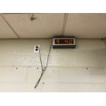 Count Down Clock From Visitors Locker Room, 12 in. w x 5 in. w x 3 in. deep ; Located in: Visitors