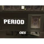 SCOREBOARD SECTION PERIOD SIGN AND NUMBER DISPLAY, 48 in. w x 18 in. h ; Located in: SCOREBOARD *PA