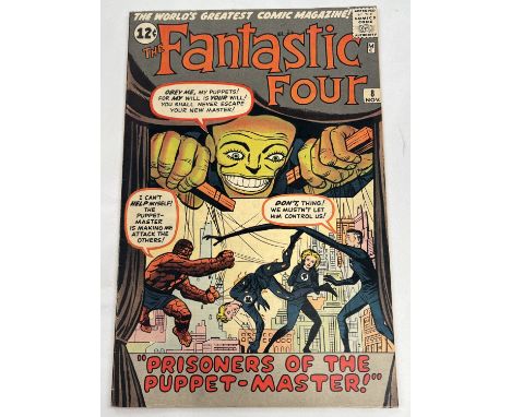 Marvel Comics: 'Fantastic Four' #8 (1962), US price, first appearance of 'Puppet-Master'.