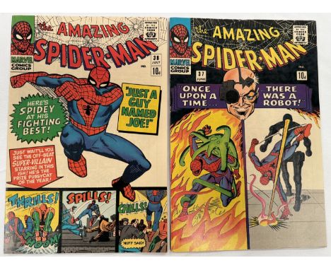 Marvel Comics: 'The Amazing Spider-Man' #37, 38, 'Just a Guy Named Joe!', 'Once upon a time... there was a robot!', Steve Dit