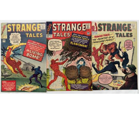 Marvel Comics - Strange Tales&nbsp;#108, 112, 113 (1963) featuring 'The Fantastic Four', 'Plantman' and 'The Bomb', (pen date