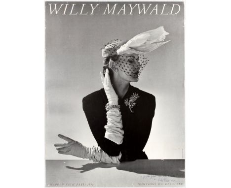 Original vintage advertising poster Willy Maywald. Wilhelm Maywald was a German photographer who was well known for his portr