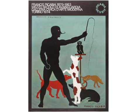 Group of five art exhibition posters: 1. Original vintage advertising poster for Francis Picabia Exhibition held in Civic Gal