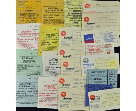 1979/1980 Arsenal home match tickets to include Manchester Utd x 2, Manchester City, Liverpool, Spurs, Leeds Utd, Southampton