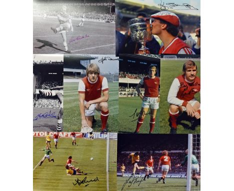 Selection of Signed Arsenal Football Photographs all featuring former Arsenal players, all superbly hand-signed in permanent 