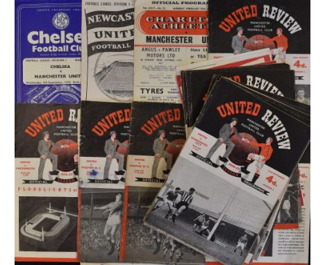 1956/57 Manchester United home Football programmes to include Birmingham City, Preston NE, Portsmouth, Manchester City, Ander