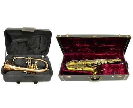 Thomann Flugelhorn FH-600G rose brass finish with nickel plated slides, requires some work to be in playing order, some small
