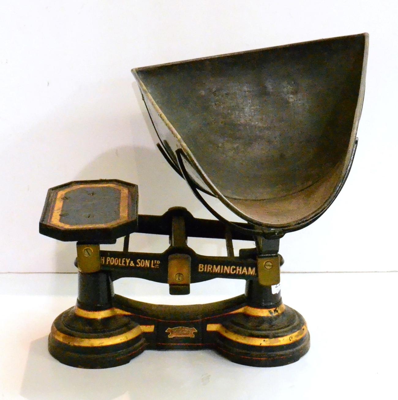 H Pooley & Sons (Birmingham) Potato Scales with twin beam with large