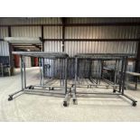 Lot of 7: Heavy Duty Powder Coating Cart Part Hangers 96” X 45” X 80”