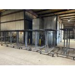 Lot of 7: Heavy Duty Powder Coating Cart Part Hangers 96” X 45” X 80”