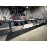 Power Feed Conveyor on Casters 300” L X 24” W X 51”
